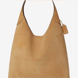 Coach Brooklyn 39 Camel Suede Hobo Bag